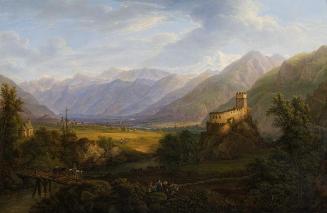 Ferdinand Runk, Das Glurnsertal mit der Etsch in Tirol, Öl auf Leinwand, 66 x 102,5 cm, Belvede…