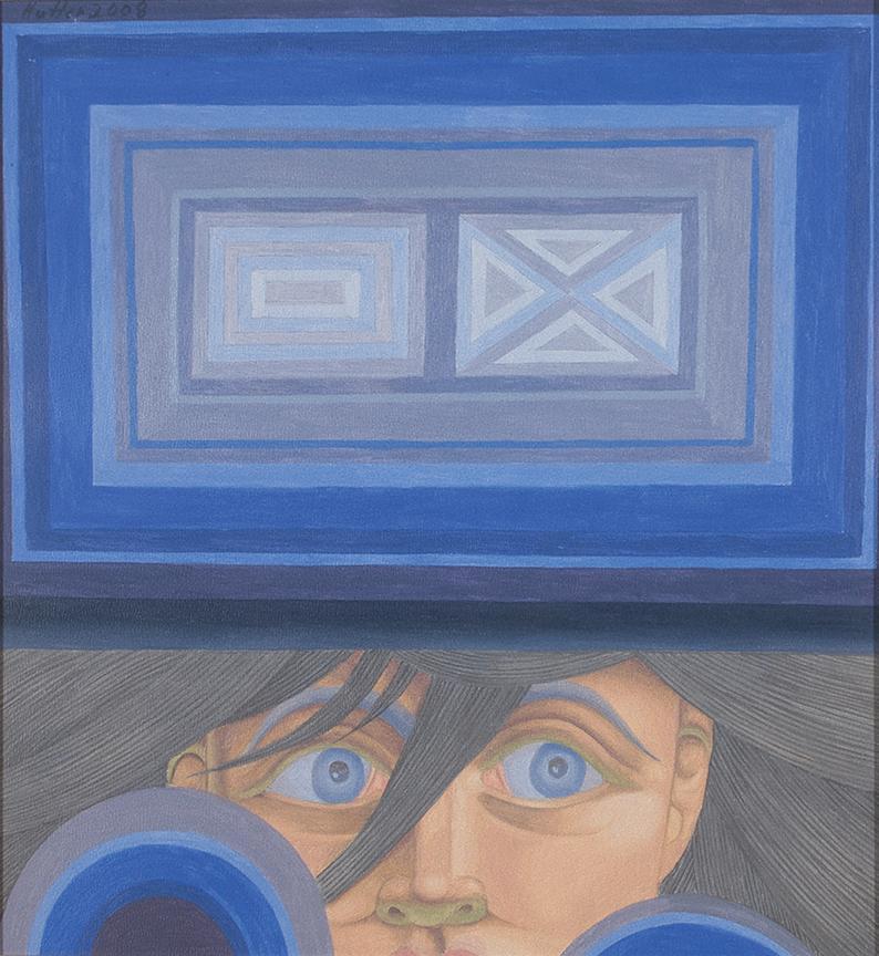 Wolfgang Hutter, Unter dem Ornament versetzt, 2008, Öl auf Hartfaserplatte, 21 x 20 cm, Belvede…