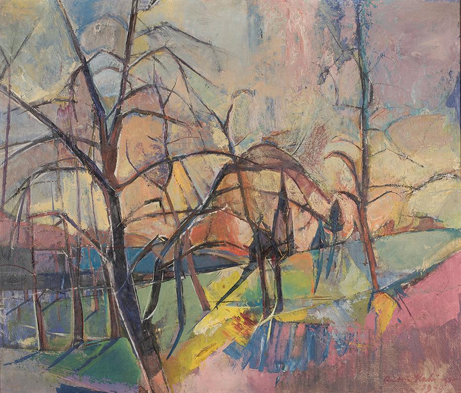 Anton Mahringer, St. Georgen im Gailtal, 1949, Öl auf Pressspanplatte, 60 x 70 cm, Artothek des…