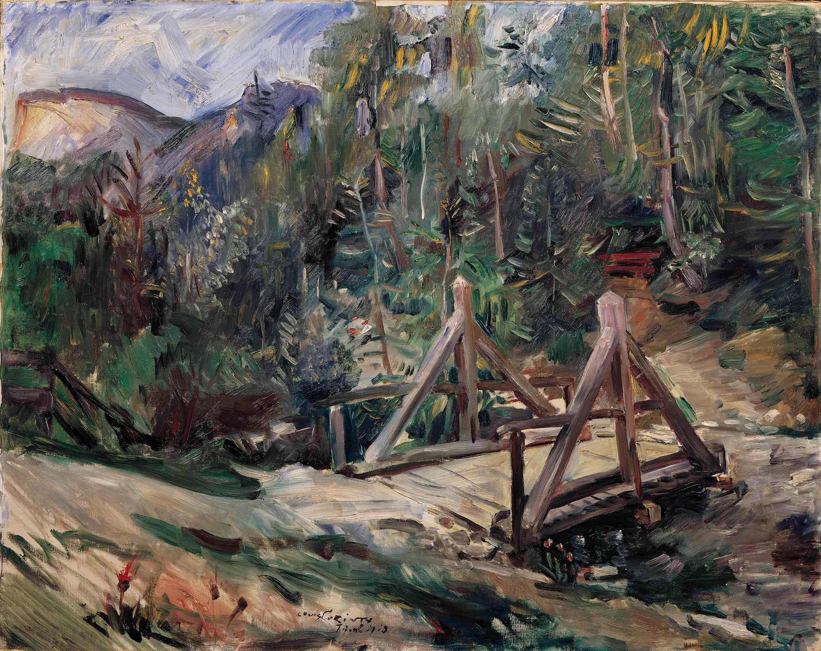 Lovis Corinth, Tiroler Landschaft mit Brücke, 1913, Öl auf Leinwand, 95,5 x 120,5 cm, Belvedere…