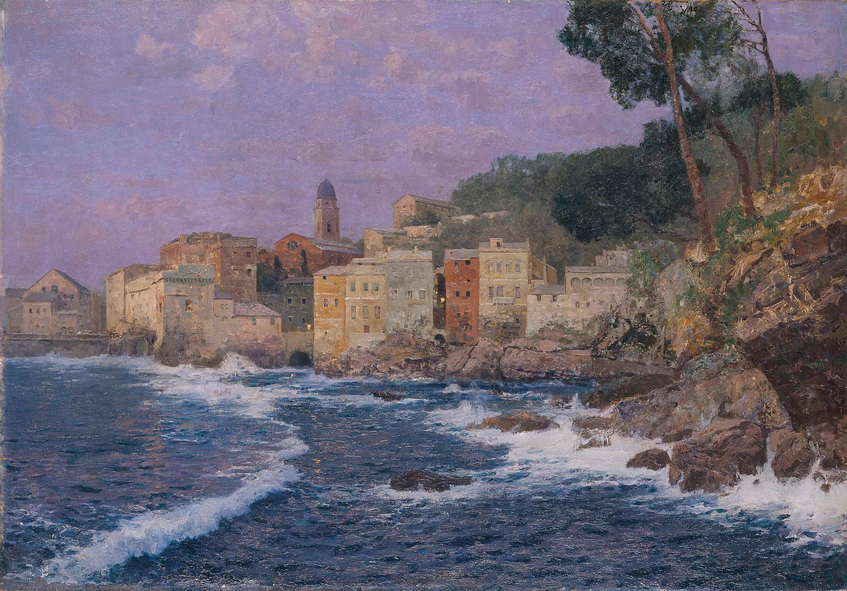 Alfred Zoff, Stadt an der Riviera, um 1897, Öl auf Leinwand, 76 x 109 cm, Belvedere, Wien, Inv.…