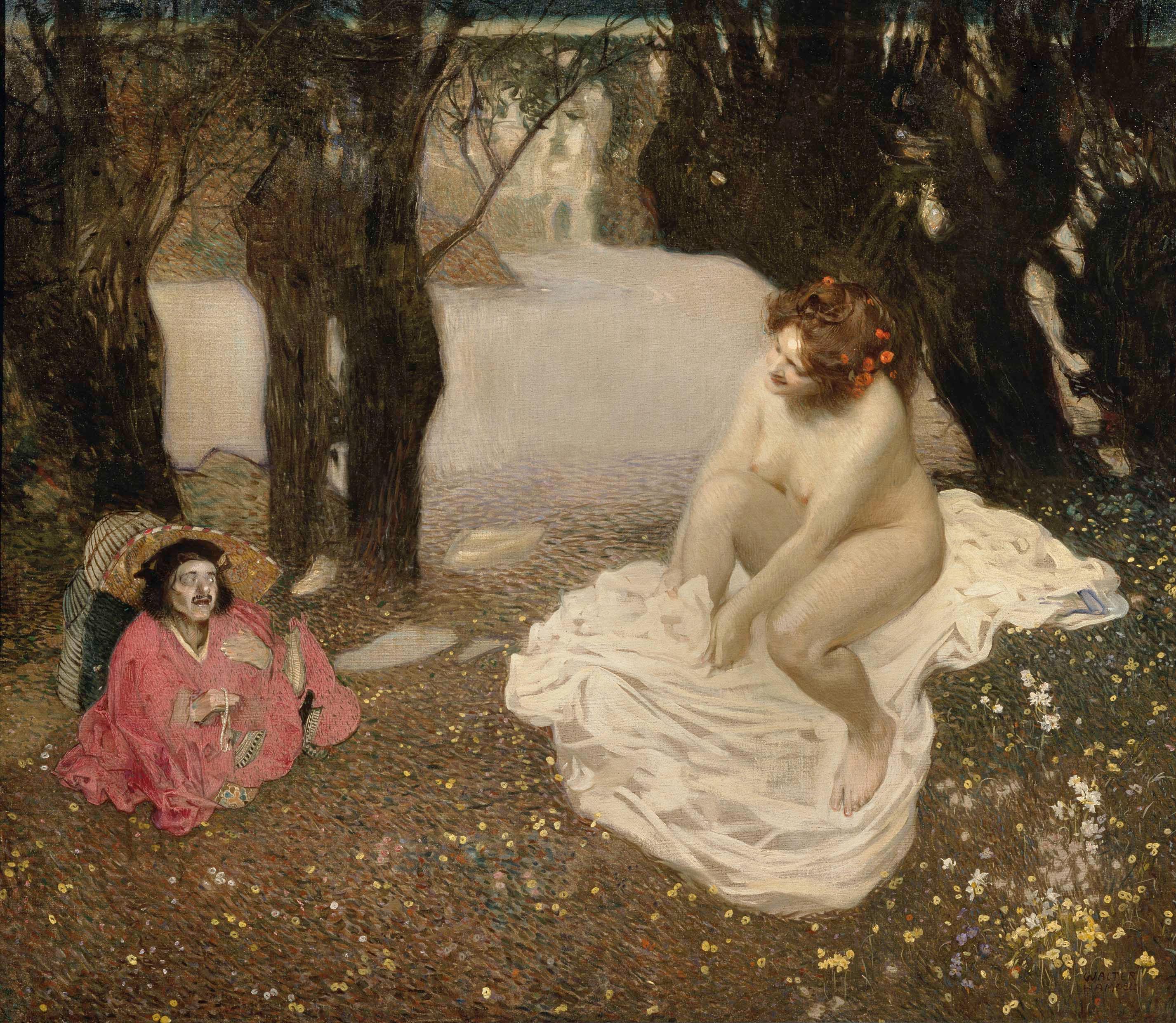 Sigmund Walter Hampel, Der Zwerg und das Weib, um 1902/1903, Öl auf Leinwand, 116 x 130, Belved…