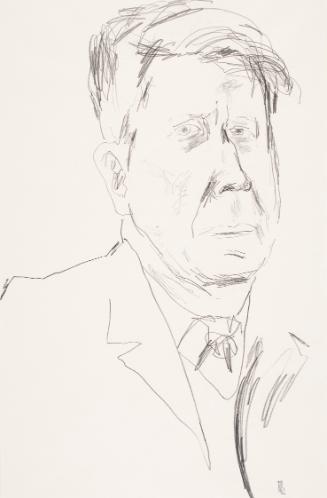 Anton Watzl, Der Kunsthistoriker Fritz Novotny (1903–1983), 1962, Bleistift auf Papier, 62 x 44…