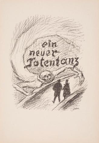 Alfred Kubin, Ein neuer Totentanz, 1938, Strichätzung nach Federzeichnung, Blattmaße: 42 x 29,5…