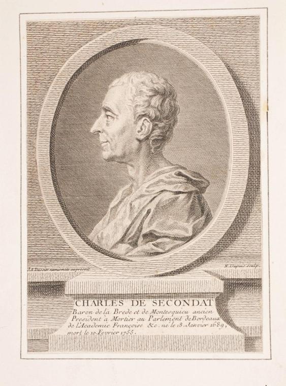 Unbekannter Stecher, Charles-Louis de Secondat, Baron de La Brède et de Montesquieu, nach 1755,…