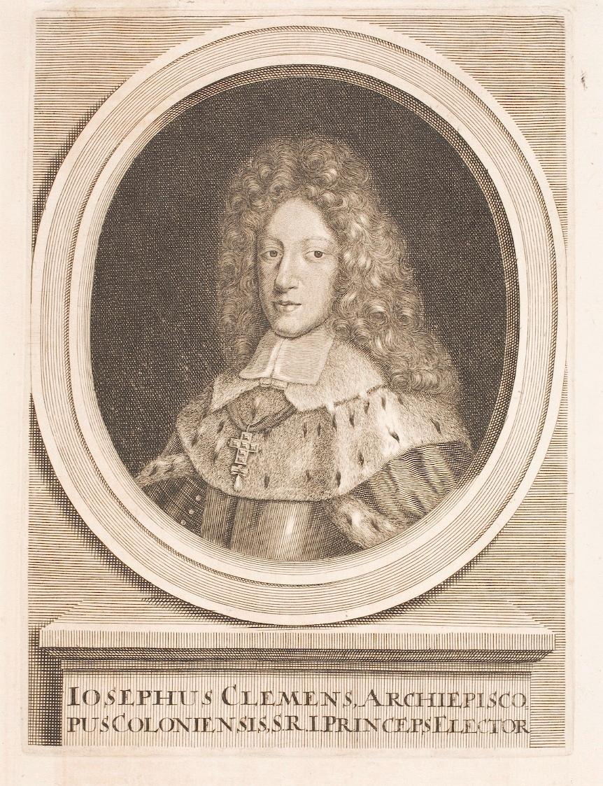 Unbekannter Stecher, Joseph Clemens Kajetan von Bayern, Erzbischof von Köln, undatiert, Kupfers…