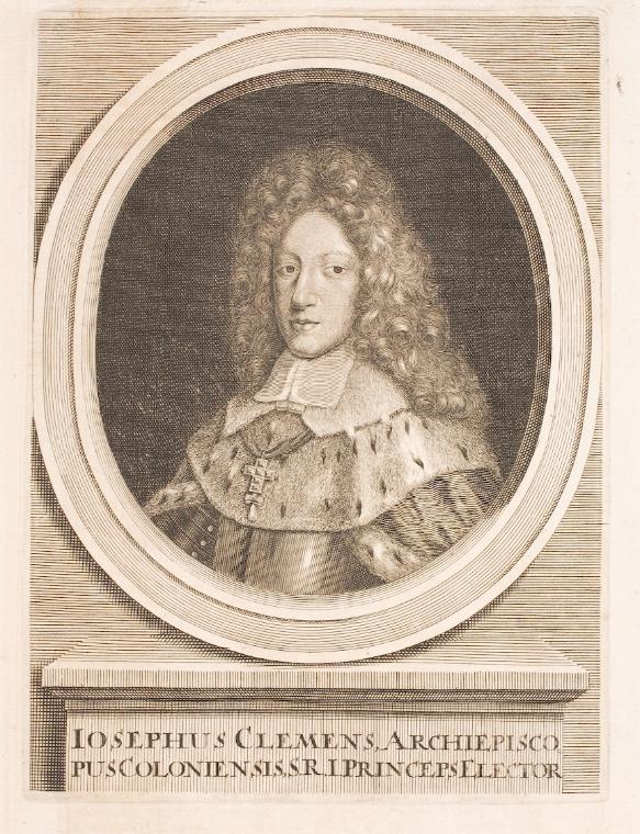 Unbekannter Stecher, Joseph Clemens Kajetan von Bayern, Erzbischof von Köln, undatiert, Kupfers…