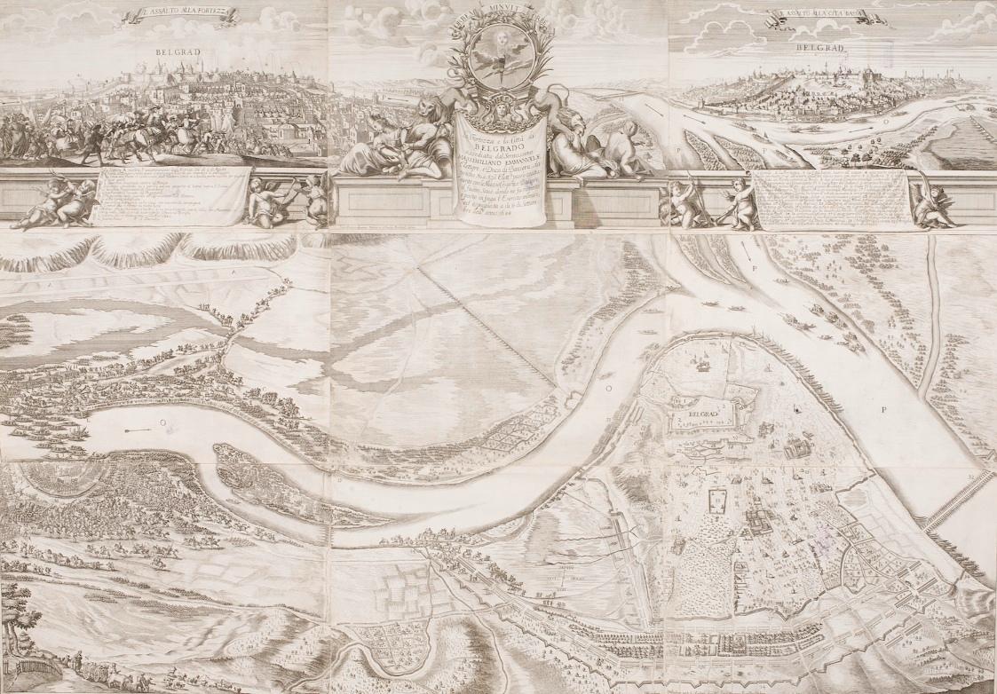 Johann Baptist Gumpp (Inventor), Michael Wening (Stecher), Festung und Stadt Belgrad, 1688 (?),…