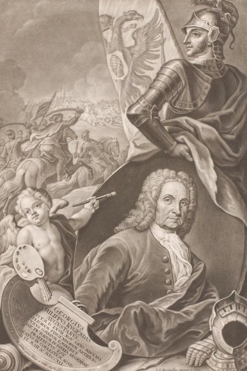 Johann Gottfried Haid nach Johann Georg Bergmüller, Brustbild des Malers Georg Philipp Rugendas…