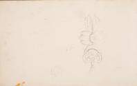 Erasmus von Engert, Studie in zweitem Skizzenbuch, um 1825, Blattmaße: 12,3 x 19,6 cm, Belveder…