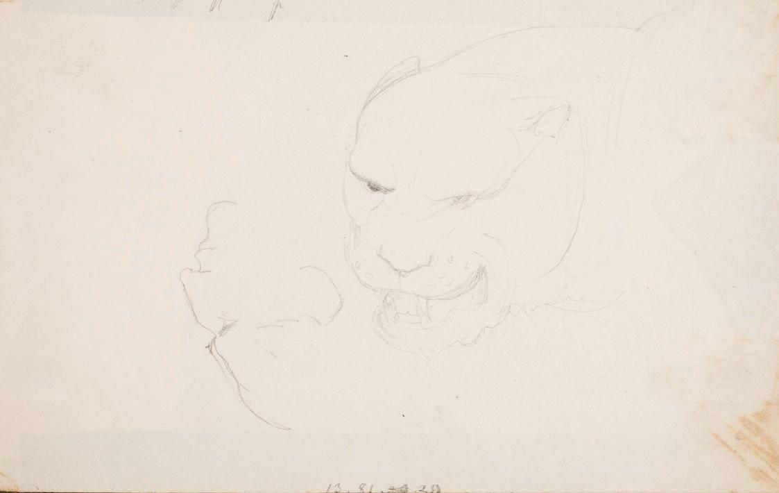 Erasmus von Engert, Studie in zweitem Skizzenbuch, um 1825, Blattmaße: 12,3 x 19,6 cm, Belveder…