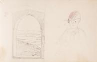 Erasmus von Engert, Studie in zweitem Skizzenbuch, um 1825, Blattmaße: 12,3 x 19,6 cm, Belveder…
