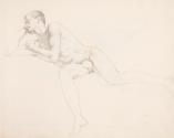 Erasmus von Engert, 1. Skizzenbuch mit 36 Zeichnungen, um 1825, Marmorierter, dunkelgrüner Einb…