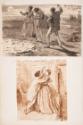 August von Pettenkofen, Skizzen-Album, undatiert, Portfolio mit eingeklebten Skizzen, grünem Le…