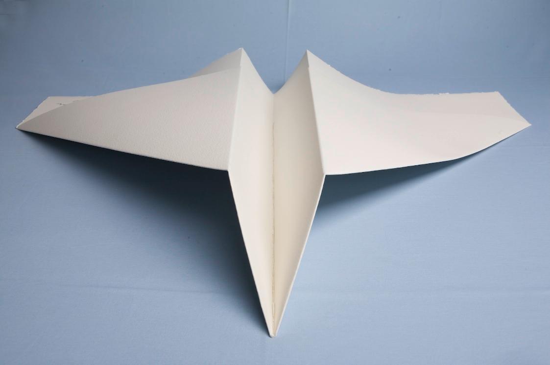 Michael Kienzer, Flyer, 2000, Gefaltetes Büttenpapier in Karton, 80 x 67 x 11,5 cm, Belvedere, …