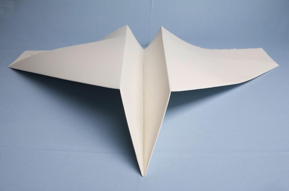 Michael Kienzer, Flyer, 2000, Gefaltetes Büttenpapier in Karton, 80 x 67 x 11,5 cm, Belvedere, …