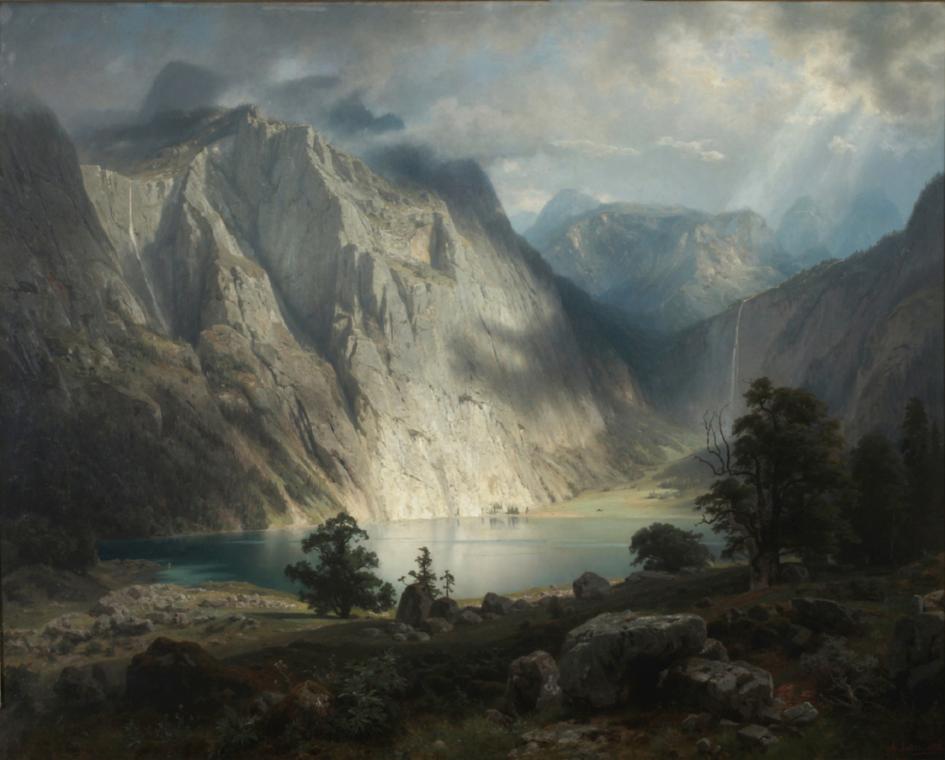 August Wilhelm Leu, Obersee bei Berchtesgaden, 1858, Öl auf Leinwand, 122 x 152 cm, Belvedere, …