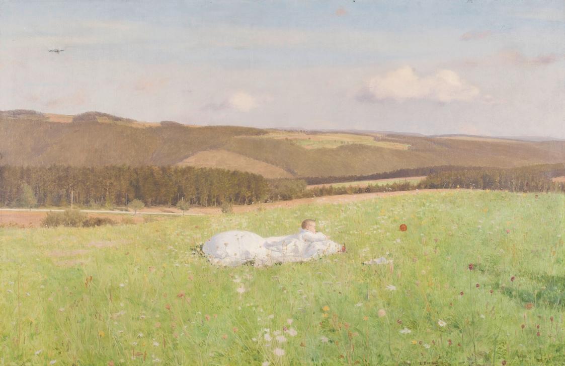 Emanuel Baschny, Sommeridyll, 1908, Öl auf Leinwand, 68 x 103 cm, Belvedere, Wien, Inv.-Nr. 984