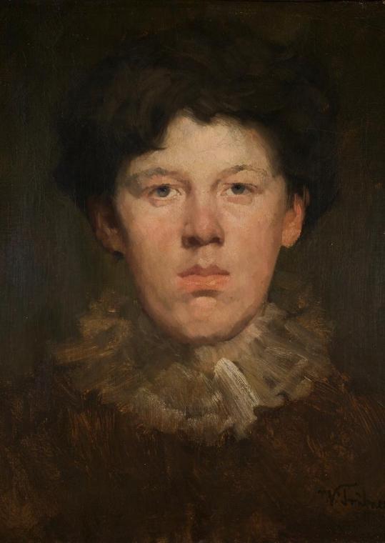 Wilhelm Trübner, Junge mit Halskrause, 1871, Öl auf Leinwand, 41,5 x 33,5 cm, Belvedere, Wien, …
