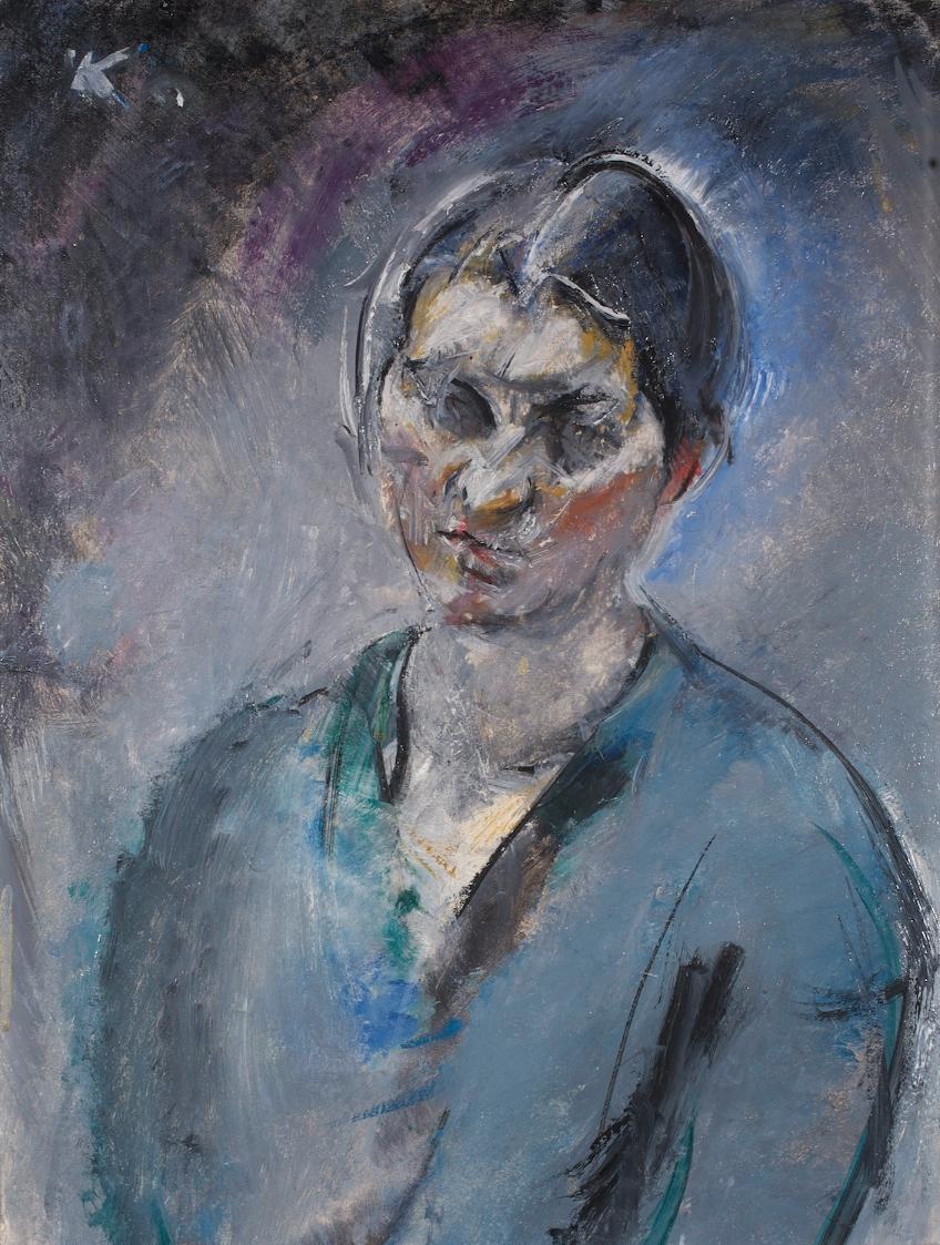 Anton Kolig, Die Gattin des Künstlers, 1919, Öl auf Leinwand, 55 x 43,5 cm, Belvedere, Wien, In…