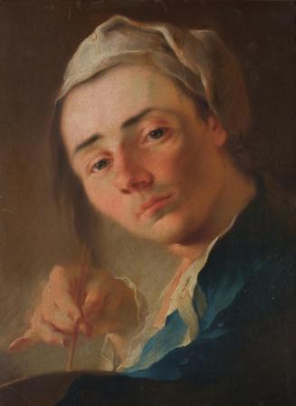 Franz Anton Maulbertsch, Frühes Selbstbildnis, um 1750, Öl auf Karton, 38 x 28,7 cm, Belvedere,…