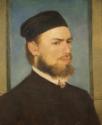 Arnold Böcklin, Der Maler Franz von Lenbach, 1862, Öl auf Leinwand, 52,5 x 44,5 cm, Belvedere, …
