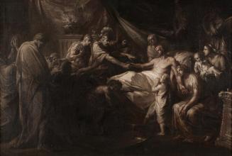 Friedrich Heinrich Füger, Der Tod des Germanicus, um 1783/1784, Öl auf Leinwand, 71,5 x 100 cm, ...