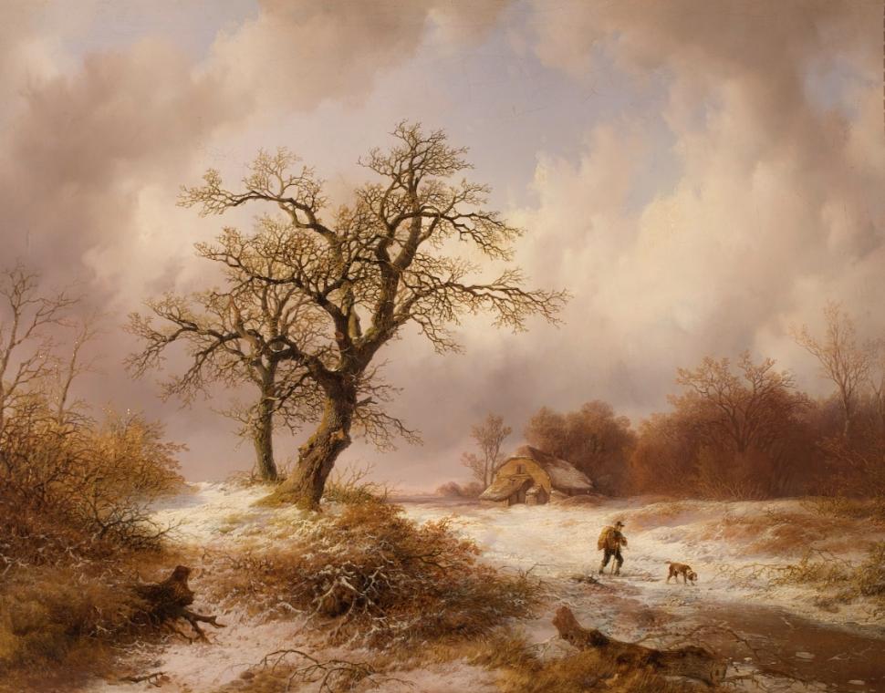 Remigius Adrianus van Haanen, Winterlandschaft, 1853, Öl auf Leinwand, 53 x 68,5 cm, Belvedere,…
