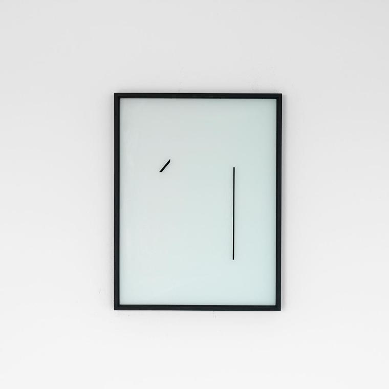 Florian Pumhösl, Aushang (Nr. 4), 2007, Acryllack hinter Glas, 42,5 x 32,5 cm, Belvedere, Wien,…