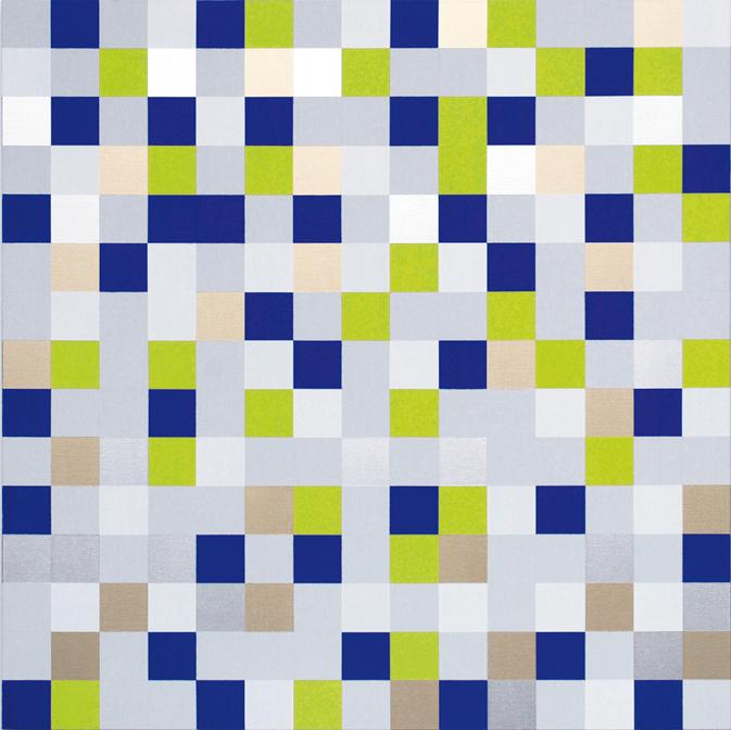 Heimo Zobernig, Ohne Titel, 2007, Acryl auf Leinwand, 150 x 150 cm, Belvedere, Wien, Inv.-Nr. L…
