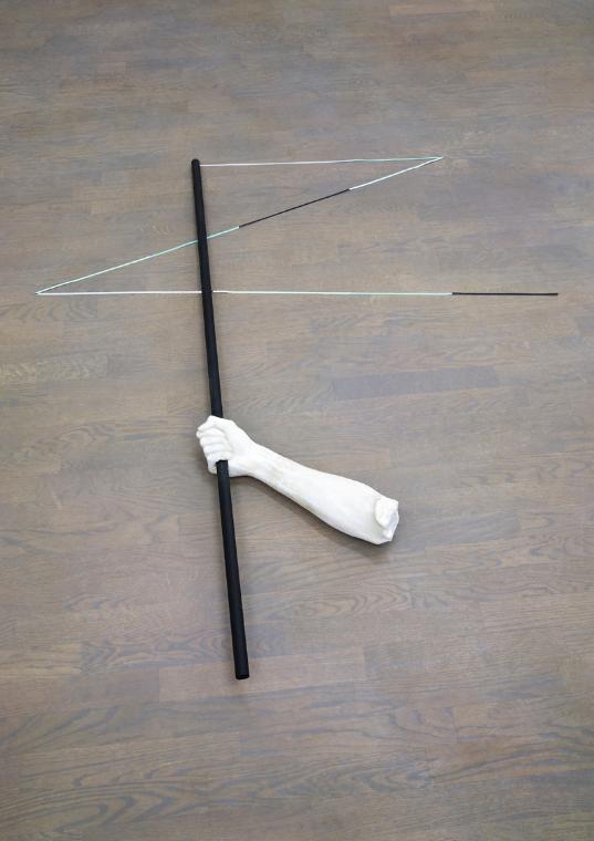 Nick Oberthaler, Elle est retrouvée ..., 2009, Gips, Holz, Papier, 148 x 130 cm, Belvedere, Wie…