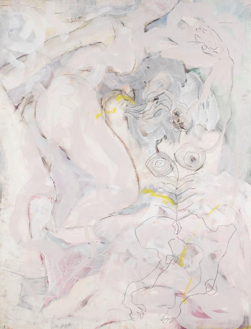 Oswald Oberhuber, Figuren, 1949, Acryl auf Pressspanplatte, 99,3 x 129,6 cm, Belvedere, Wien, I…
