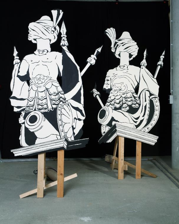 Franz Kapfer, Zur Errettung des Christentums, Trophäe 3, 2007, Lack auf Holz, 239 x 120 x 107 c…