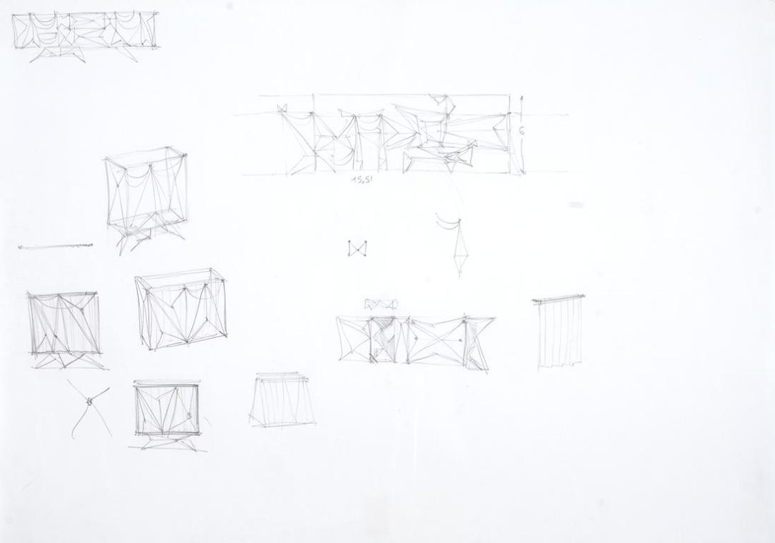 Julian Göthe, Rooms with brittle views, 2009, Bleistift auf Papier, 29,7 x 42 cm, Belvedere, Wi…