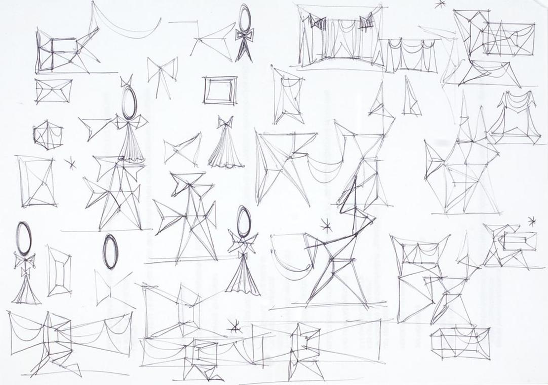 Julian Göthe, Rooms with brittle views, 2009, Schwarzer Kugelschreiber auf Papier, 21 x 29,6 cm…