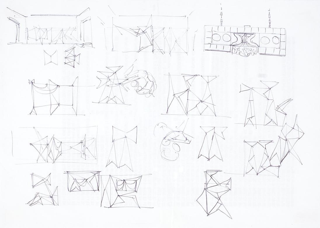 Julian Göthe, Rooms with brittle views, 2009, Schwarzer Kugelschreiber auf Papier, 21 x 29,6 cm…