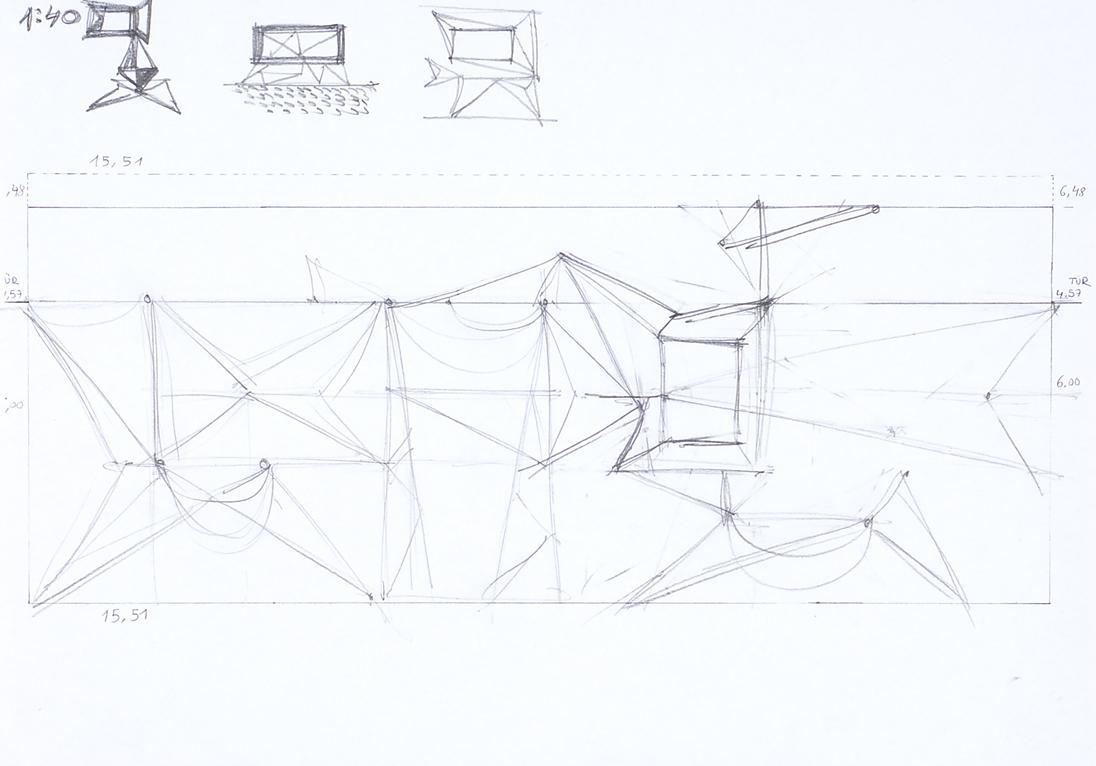 Julian Göthe, Rooms with brittle views, 2009, Bleistift auf Papier, 21 x 29,6 cm, Belvedere, Wi…
