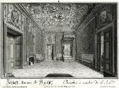Salomon Kleiner, Schlaff-Zimmer Sr. Durchl., 1733, Radierung, Plattenmaße: 28,6 x 38,5 cm, Belv…