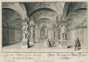 Salomon Kleiner, Offener Saal, gegen der Haupt-Treppen anzusehen, 1735, Radierung, Plattenmaße:…