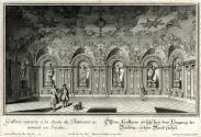 Salomon Kleiner, Offene Gallerie, welche bey dem Eingang des Gartens, rechter Hand stehet, 1735…