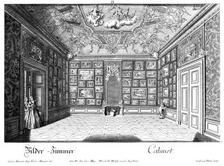 Salomon Kleiner, Bilder-Zimmer, 1733, Radierung, Plattenmaße: 29,1 x 38,7 cm, Belvedere, Wien, …