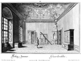 Salomon Kleiner, Anleg-Zimmer, 1733, Radierung, Plattenmaße: 29,1 x 39,2 cm, Belvedere, Wien, I…