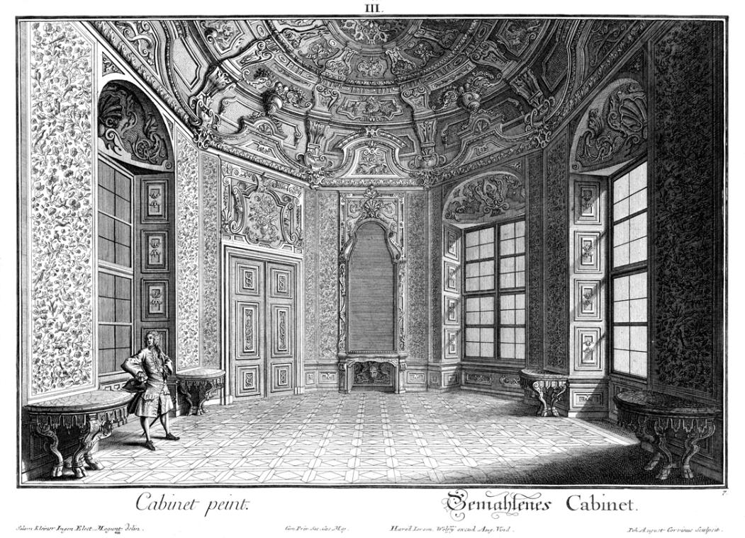 Salomon Kleiner, Gemahlenes Cabinet, 1734, Radierung, Plattenmaße: 28,3 x 39,1 cm, Belvedere, W…