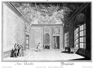 Salomon Kleiner, Vorgemach, 1734, Radierung, Plattenmaße: 28,6 x 39,3 cm, Belvedere, Wien, Inv.…