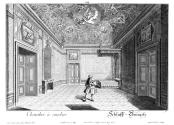 Salomon Kleiner, Schlaff-Gemach, 1734, Radierung, Plattenmaße: 28 x 39,2 cm, Belvedere, Wien, I…