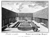 Salomon Kleiner, Prospect eines vierecktigten Bosquets, 1737, Radierung, Plattenmaße: 29,4 x 38…