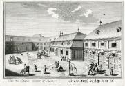 Salomon Kleiner, Inneres Ansehen des Hoffs, 1738, Radierung, Plattenmaße: 26,9 x 38,6 cm, Belve…