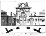 Salomon Kleiner, Auf- und Grund-Riß des Haupt-Thors auf dem Rennweg, 1738, Radierung, Plattenma…