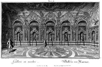 Salomon Kleiner, Gallerie von Marmor, Radierung, Plattenmaße: 28,1 x 42,6 cm, Belvedere, Wien,  ...