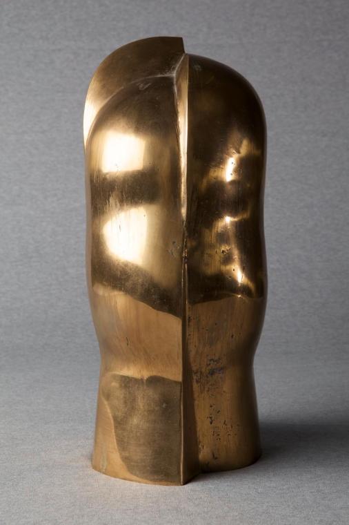 Herbert Albrecht, Kopf, undatiert, Bronze, poliert, Leihgabe der Artothek des Bundes, Belvedere…
